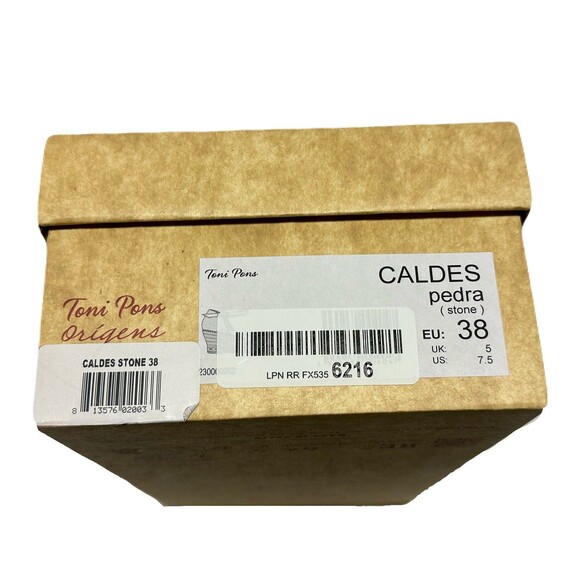NEW Toni Pons Womens Size 7.5 / EU 38 Caldes Jute Buckle Wedge Stone Beige $129 - Picture 7 of 7